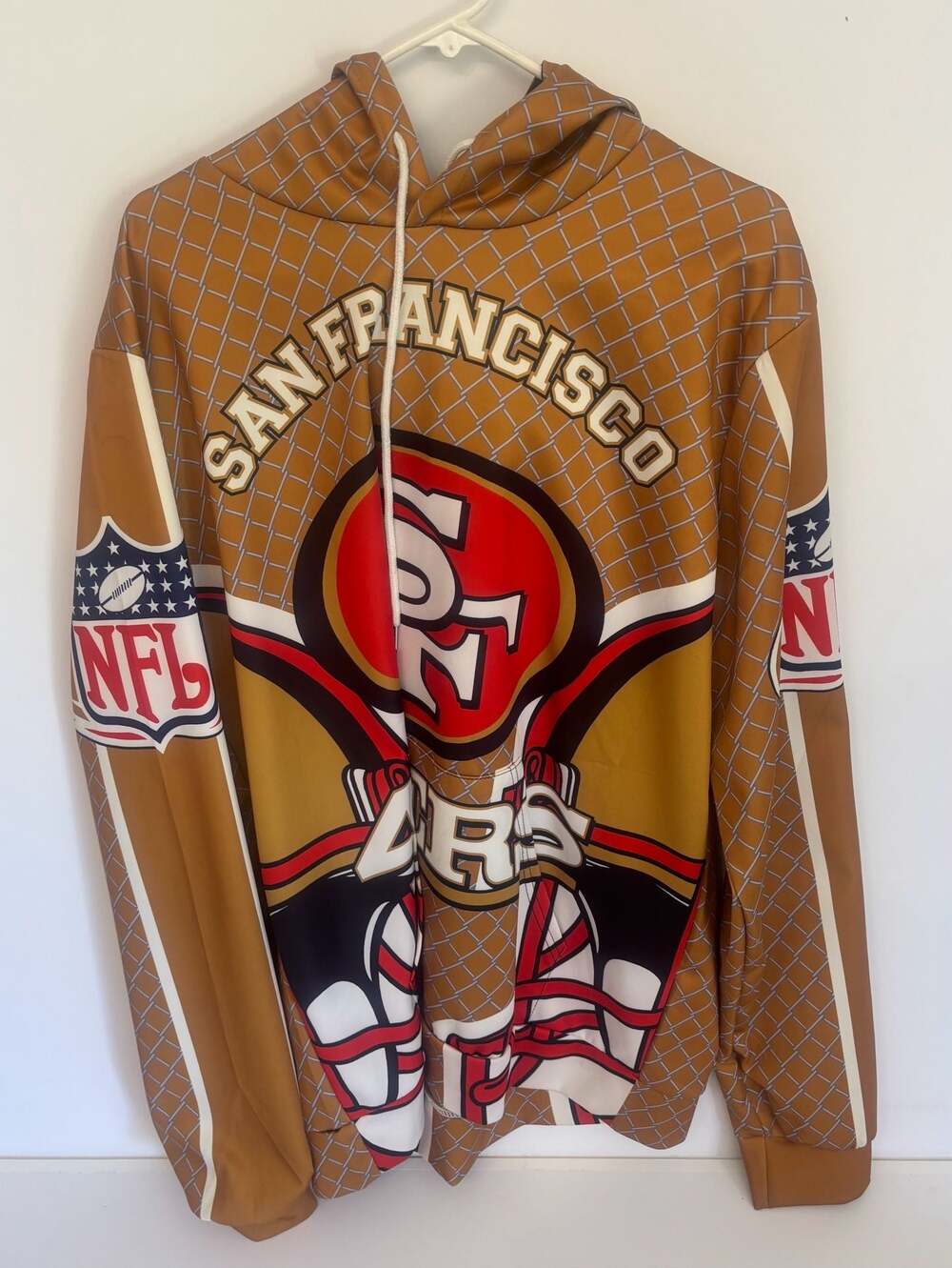 San Francisco 49ers NFL Always Faithful Print Lightweight Pullover Hoodie
